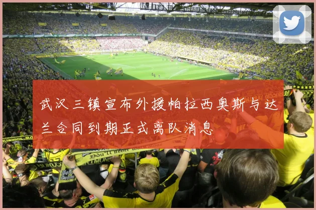 武汉三镇宣布外援帕拉西奥斯与达兰合同到期正式离队消息